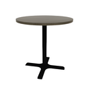 Proof 36" Round Pedestal Counter Table with X-Base Solid Wood Top