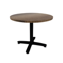 Proof 36" Dia Round Pedestal Cafe Table with Arched Base Solid Wood Top