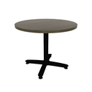 Proof 36" Dia Round Pedestal Cafe Table with Arched Base Solid Wood Top
