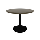 Proof 36" Dia Round Pedestal Cafe Table with Round Steel Base Solid Wood Top