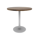 Proof 36" Round Pedestal Counter Table with Round Steel Base Solid Wood Top