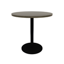 Proof 36" Round Pedestal Counter Table with Round Steel Base Solid Wood Top