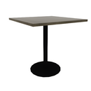 Proof 36" Square Pedestal Counter Table with Round Base Solid Wood Top