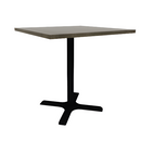 Proof 36" Square Pedestal Counter Table with X-Base Solid Wood Top