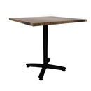 Proof 36" Square Pedestal Counter Table with Arched Base Solid Wood Top