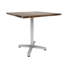 Proof 36" Square Pedestal Counter Table with Arched Base Solid Wood Top