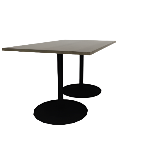 Proof 42" x 72" Rectangle Pedestal Counter Table with Round Base Pair Solid Wood Top