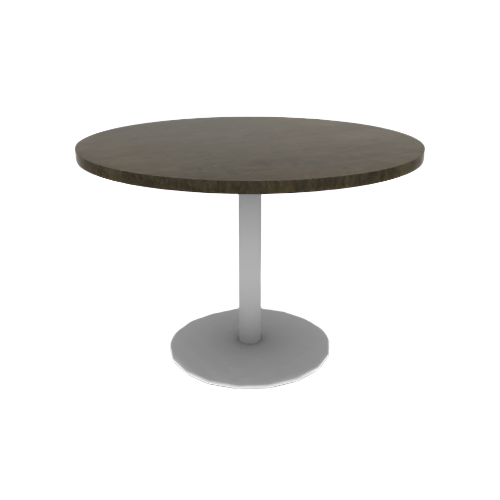 Proof 42" Dia Round Pedestal Cafe Table with Cast Iron Round Base Solid Wood Top