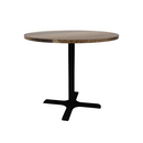 Proof 42" Round Pedestal Counter Table with X-Base Solid Wood Top