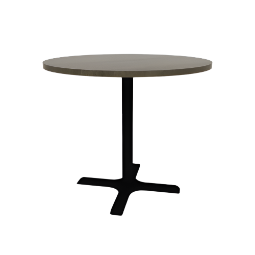 Proof 42" Round Pedestal Counter Table with X-Base Solid Wood Top