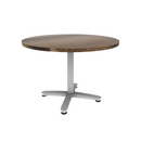 Proof 42" Dia Round Pedestal Cafe Table with Cast Iron Arched Base Solid Wood Top