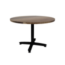 Proof 42" Dia Round Pedestal Cafe Table with Cast Iron Arched Base Solid Wood Top