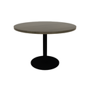 Proof 42" Dia Round Pedestal Cafe Table with Round Steel Base Solid Wood Top