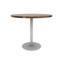Proof 42" Round Pedestal Counter Table with Round Steel Base Solid Wood Top