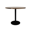 Proof 42" Round Pedestal Counter Table with Round Steel Base Solid Wood Top