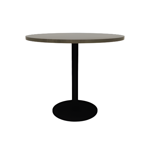 Proof 42" Round Pedestal Counter Table with Round Steel Base Solid Wood Top