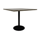 Proof 42" Square Pedestal Counter Table with Round Base Solid Wood Top
