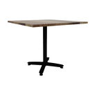 Proof 42" Square Pedestal Counter Table with Arched Base Solid Wood Top