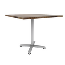 Proof 42" Square Pedestal Counter Table with Arched Base Solid Wood Top