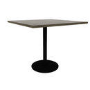 Proof 42" Square Pedestal Counter Table with Round Steel Base Solid Wood Top