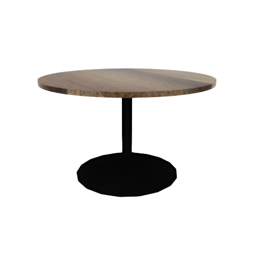 Proof 48" Dia Round Pedestal Cafe Table with Round Base Solid Wood Top