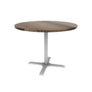Proof 48" Round Pedestal Counter Table with X-Base Solid Wood Top
