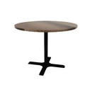 Proof 48" Round Pedestal Counter Table with X-Base Solid Wood Top