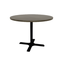 Proof 48" Round Pedestal Counter Table with X-Base Solid Wood Top