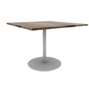 Proof 48" Square Pedestal Counter Table with Round Base Solid Wood Top