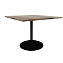 Proof 48" Square Pedestal Counter Table with Round Base Solid Wood Top