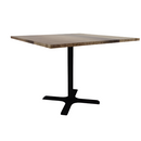 Proof 48" Square Pedestal Counter Table with X-Base Solid Wood Top