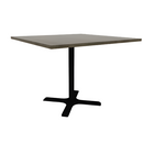 Proof 48" Square Pedestal Counter Table with X-Base Solid Wood Top