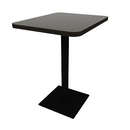 Proof 24" x 30" Rectangle Pedestal Counter Table with Square Steel Base HPL Top T-Mold Edge