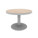 Proof Cast Iron Round Pedestal Table with Round Base HPL Top