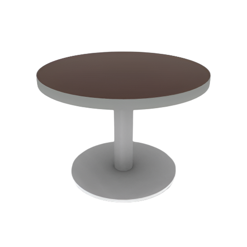 Proof Round Pedestal Table with Round Steel Base HPL Top