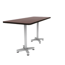 Proof 30" x 72" Rectangle Pedestal Counter Table with Arched Base Pair HPL Top