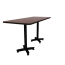 Proof 30" x 72" Rectangle Pedestal Counter Table with Arched Base Pair HPL Top