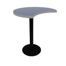 Proof 30" Crescent Pedestal Counter Table with  Round Base HPL Top