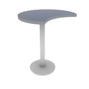 Proof 30" Crescent Pedestal Counter Table with  Round Base HPL Top