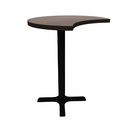 Proof 30" Crescent Pedestal Counter Table with  X-Base HPL Top