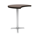 Proof 30" Crescent Pedestal Counter Table with  X-Base HPL Top