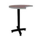Proof 30" Crescent Pedestal Counter Table with  Arched Base HPL Top