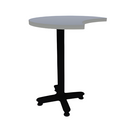 Proof 30" Crescent Pedestal Counter Table with  Arched Base HPL Top