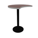 Proof 30" Crescent Pedestal Counter Table with  Round Steel Base HPL Top