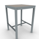 Eveleen 30" x 30" Square Bar Table Indoor / Outdoor Synthetic Polymer Aluminum Frame