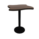 Proof 30" Wave Pedestal Counter Table with Round Base HPL Top