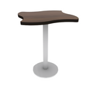 Proof 30" Wave Pedestal Counter Table with Round Base HPL Top