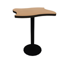 Proof 30" Wave Pedestal Counter Table with Round Base HPL Top
