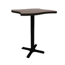 Proof 30" Wave Pedestal Counter Table with X-Base HPL Top