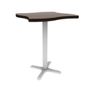 Proof 30" Wave Pedestal Counter Table with X-Base HPL Top
